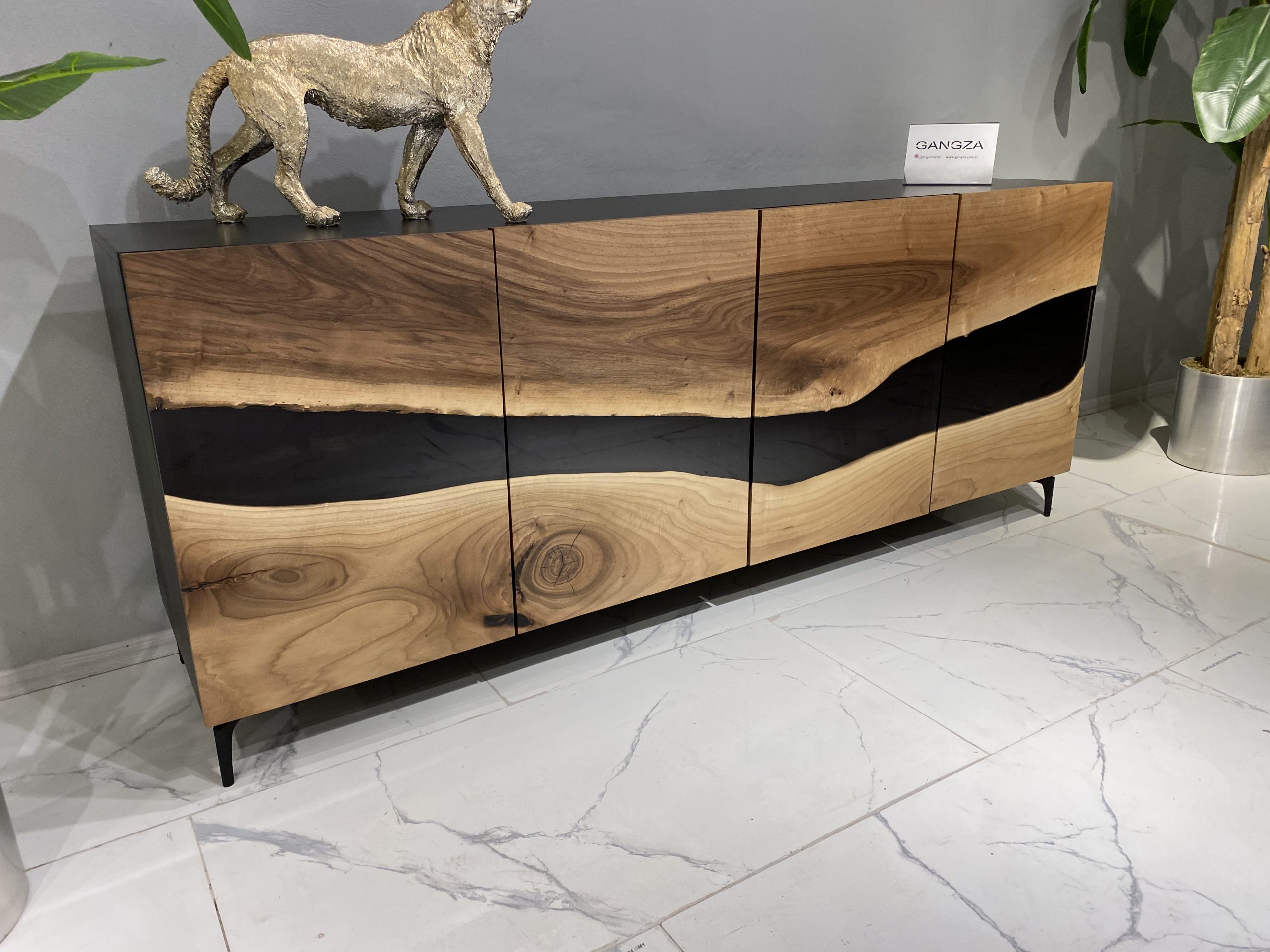 Picture of Walnut Black Sideboard