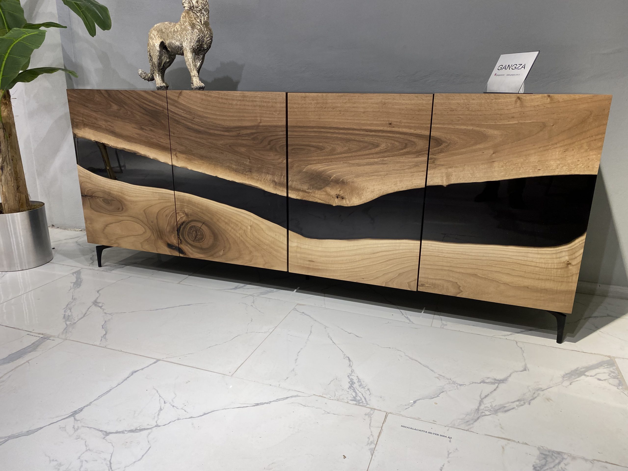 Picture of Walnut Black Sideboard