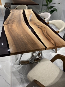 Picture of walnut river table