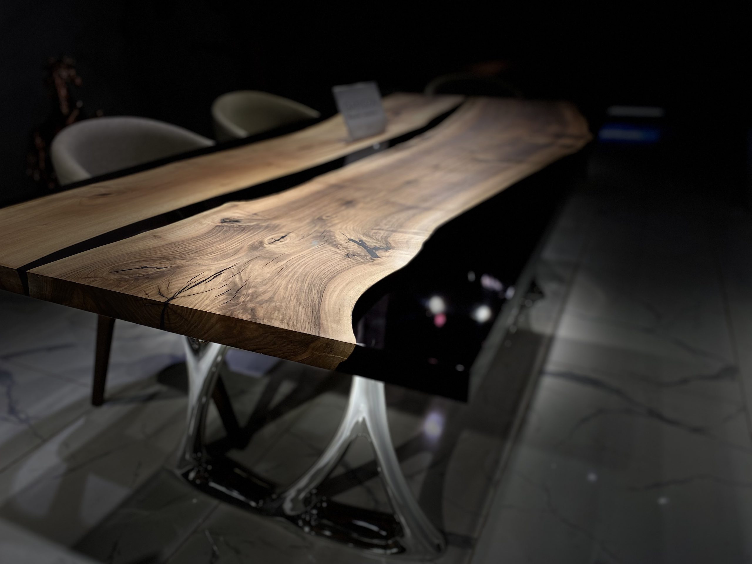 Picture of walnut river table