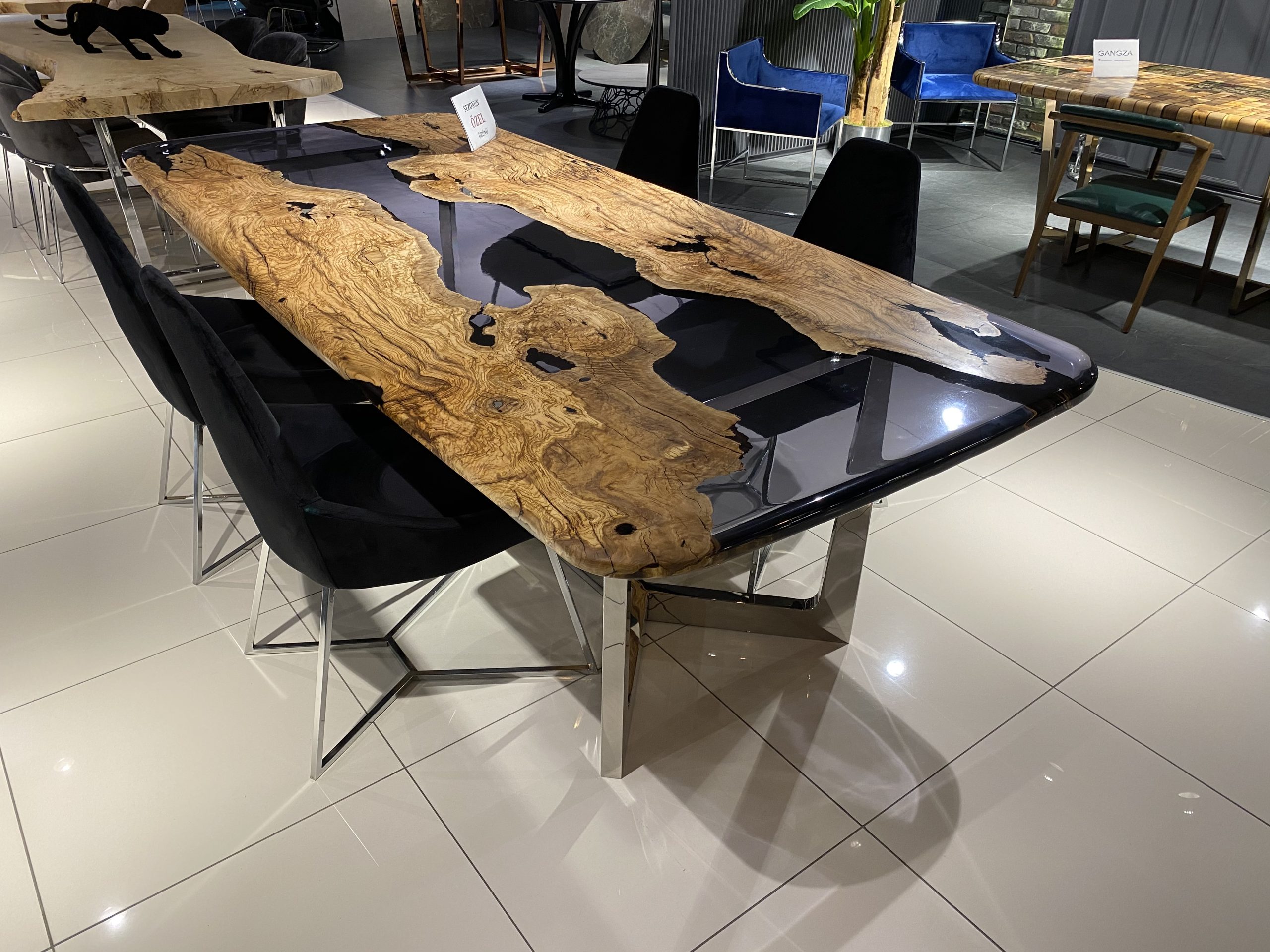 Picture of Olive River epoxy Table- gz14