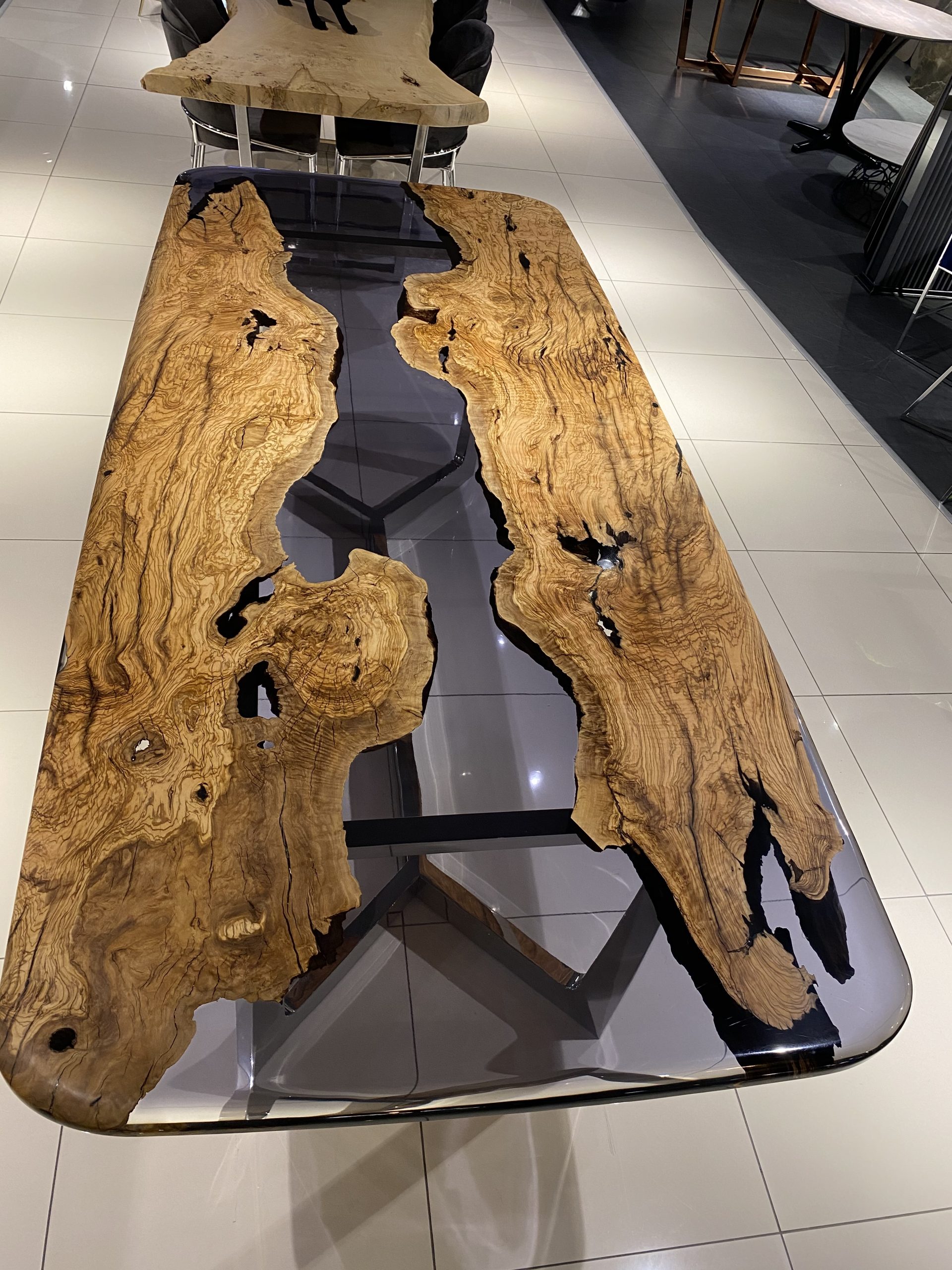 Picture of Olive River epoxy Table- gz14