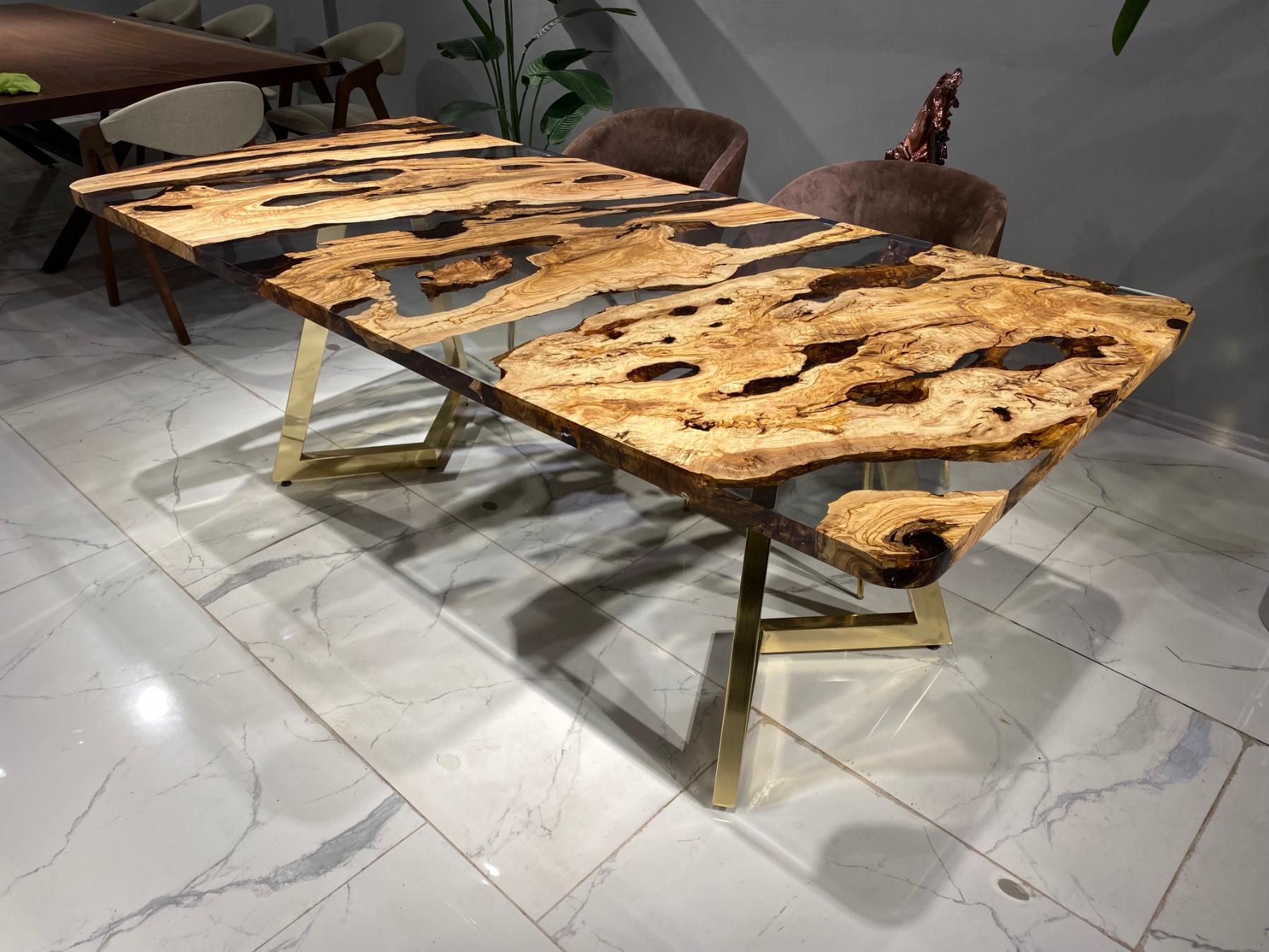 Picture of Olive Wood Epoxy Table Top 