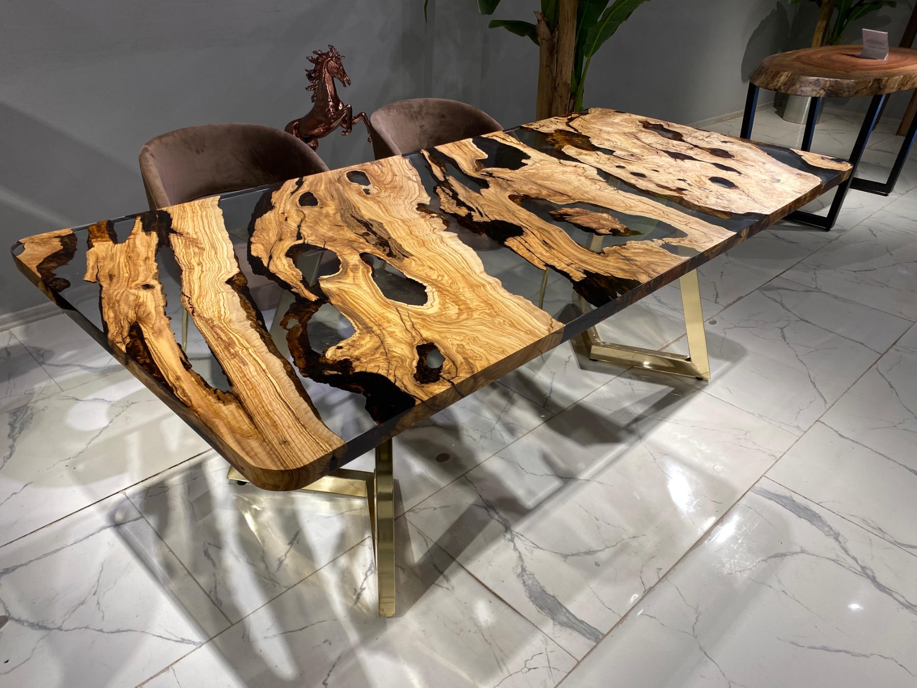 Picture of Olive Wood Epoxy Table Top 