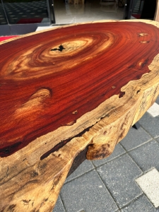 Picture of Ready to Ship 90'' x 41'' Padauk Wood Dining Table 