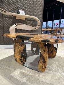 Picture of Ready to Ship Olive Wood Epoxy Coffee Table 