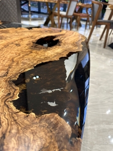 Picture of Ready to Ship Olive Wood Epoxy Coffee Table 