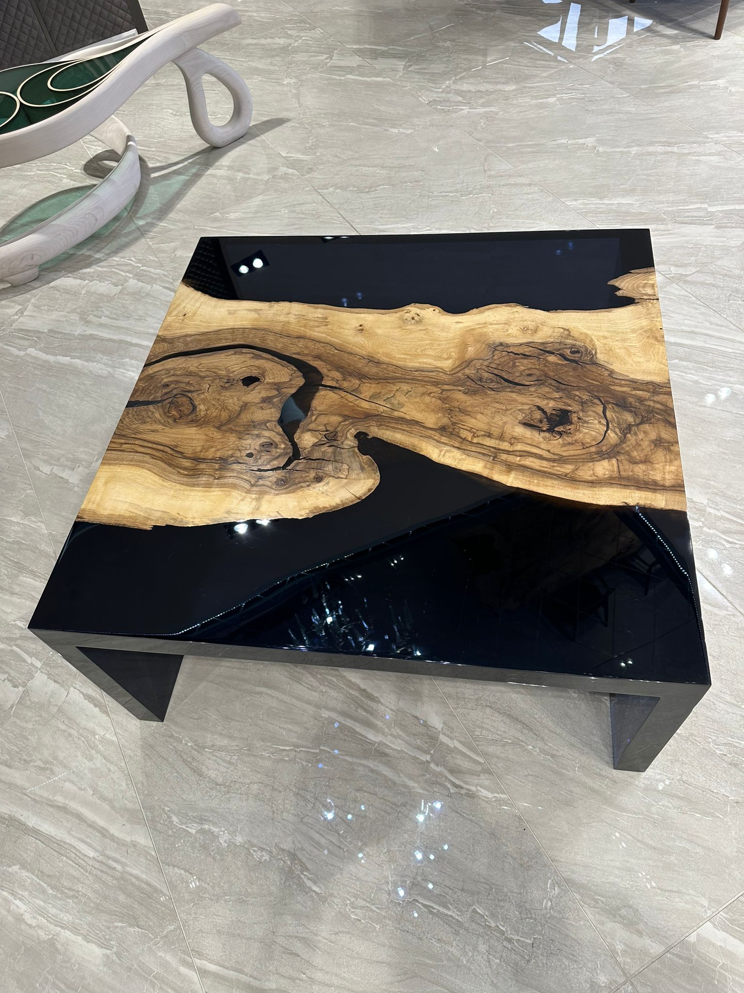 Picture of Ready to Ship Ash Wood Waterfall Coffee Table 