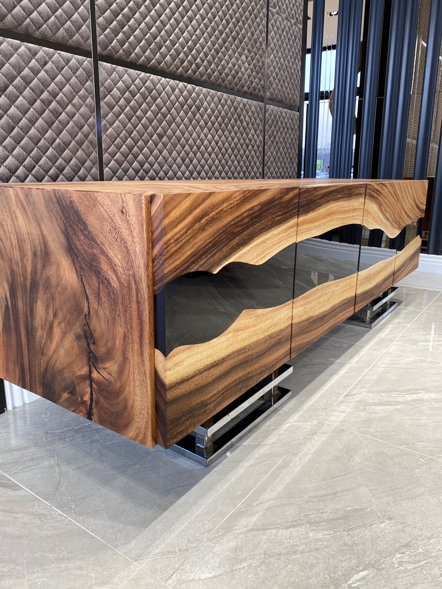 Picture of Suar Wood Epoxy Credenza & Sideboard 