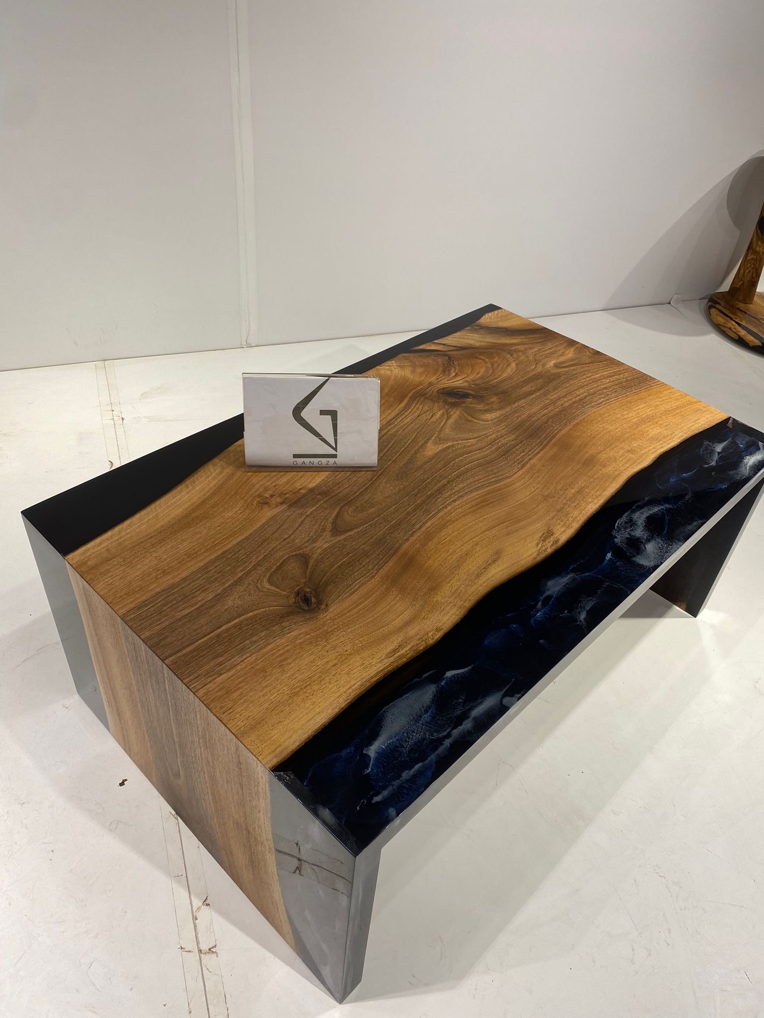 Picture of Custom Order Waterfall Coffee Table | Live Edge Resin Table |Epoxy Coffee Table 